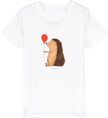 Produktbild von Mr. & Mrs. Panda Kleinkinder T-Shirt Igel Luftballon 9-11 Jahre (134/146) - Weiß - Geschenk, Bio Kinder, Lustige Sprüche, Happy Birthday, Teenager, Ballon, Geburtstag