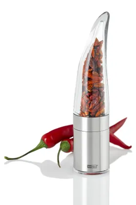 Produktbild von AdHoc Chilischneider Pepe, mit original AdHoc SchneidWerk®, Edelstahl/Acryl, D: 4,5 cm, H: 20,5 cm