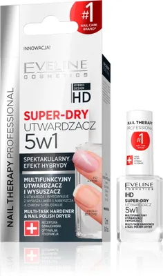 Produktbild von Eveline Cosmetics Nageltherapie Profi 5in1 Schnelltrocknender Multifunktions-Stärker & -Trockner, 12 ml