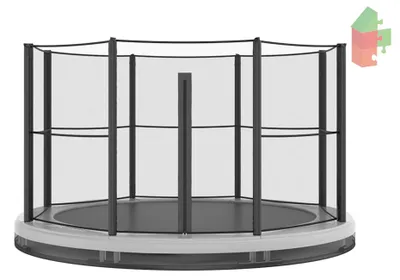 Productafbeelding van Trampoline AKROBAT ORBIT INGROUND 305 (10ft) Antraciet inclusief veiligheidsnet