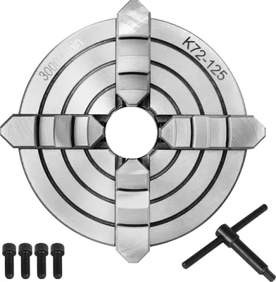 Produktbild von SucceBuy K72-125 5-Zoll-Drehfutter, unabhängige umkehrbare Backe, 125-mm-Zubehör für Metalldrehmaschinen, 4-Backen-Futter für Mini-Metalldrehmaschine