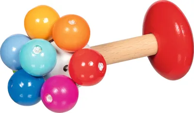 Produktbild von Goki Holz Rassel Regenbogen Babyspielzeug buntes Greifspielzeug