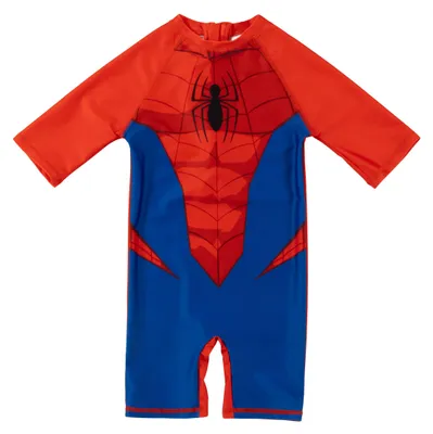 Produktbild von Marvel Spiderman Schwimmanzug UV-Schutz 50+ für Jungen - Kinder Overall Badeanzug Einteiler Badebekleidung Rot/Blau 122-128