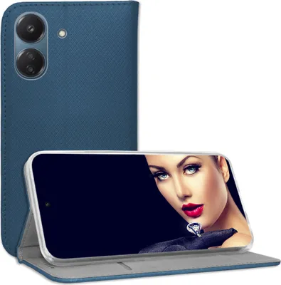 Produktbild von Bookstyle Schutzhülle Klapphülle Schutztasche Etui Cover für Xiaomi Redmi 13C (6.71'') - Blau