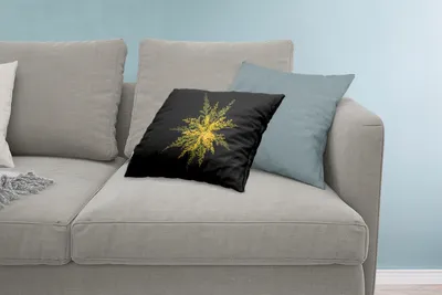 Produktbild von MuchoWow® Zierkissen Sofakissen Wohnzimmer Dekokissen 60x40 cm Eine Goldrutenblüte auf schwarzem Hintergrund - Kopfkissen - Polster mit Foto