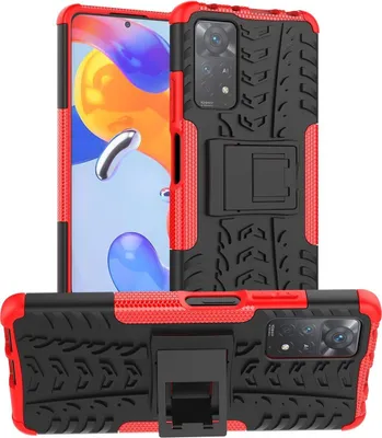 Produktbild von König Design Hülle kompatibel mit Xiaomi Redmi Note 11 Pro 5G Kunststoff Soft Handyhülle - Handy Case Rot