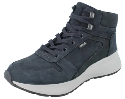 Obrázok produktu pre Finn Comfort Meribel dámske topánky, šnurovacie topánky, čižmy, kožené modré, vyberateľná stielka - Značka Finn Comfort, modré, kožené (nubuk/streetnubuk)