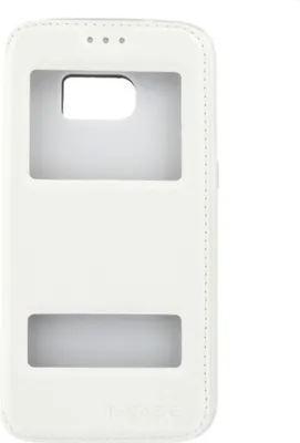 Image de Flip Cover Housse de téléphone portable pour Samsung Galaxy S7 Blanc Magnétique