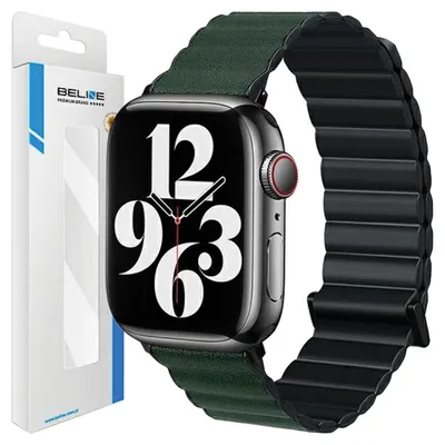 Produktbild von Beline Pasek Apple Watch Magnetic Pro 38/40/41Mm Czarno/Zielony Schwarz/Grün Box