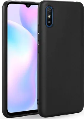 Produktbild von Silikon Hülle für Xiaomi Redmi 9A Schutzhülle Matt Schwarz Backcover Handy Case