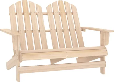 Image de Chaise de jardin Adirondack 2 places bois de sapin massif