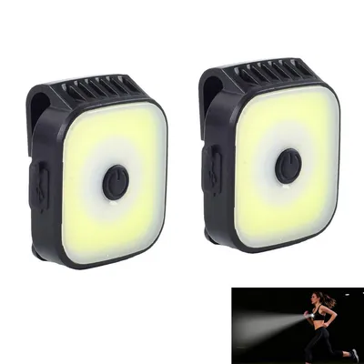Produktbild von 2er Set Lauflicht Joggen, USB aufladbar, LED Clip Lampe mit 4 Lichtmodi, Sicherheitslicht für Joggen, Laufen & Camping