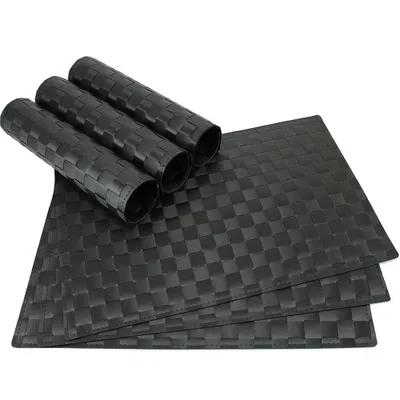 Produktbild von Tischset MODERN schwarz 6er Tischunterlage als Tischdeko