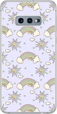 Produktbild von MuchoWow® Handyhülle Schutzhülle Hülle für Telefoonhoesje Samsung Galaxy S10e Mädchen - Regenbogen - Sonne - Muster - Mädchen - Kinder - Kinder - Kind Silikon Softcase Handy Hülle - Handy