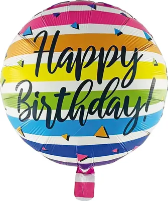 Produktbild von Folienballon Happy Birthday bunt 45 cm