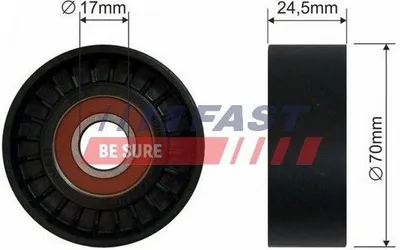 Produktbild von FAST FT44570 Spannrolle Keilrippenriemen 70mm für FORD Focus II Schrägheck (DA, HCP, DP) S-MAX (WA6) Focus II Kombi (DA, FFS, DS) GALAXY (WA6)