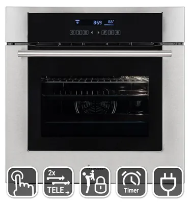 Image de Four encastrable 60cm 70L Gril Air chaud Tiroirs télescopiques