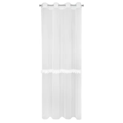 Zdjęcie produktu dla Eurofirany 429565, Przezroczysty, Biały, Monochromatyczny, Poliester, Pierścień, 70 g/m²