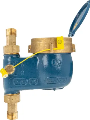 Produktbild von Steigrohr Hauswasserzähler Baulänge 105 mm, inkl Verschraubungen 1 Zoll x 3/4 Zoll AG, Messing