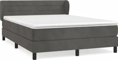 Immagine prodotto di vidaXL Letto a molle con materasso grigio scuro 180x200 cm in velluto