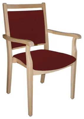 Produktbild von Armlehnenstuhl Pflegestuhl Esszimmer Seniorenstuhl André.Color:Clean-Kunstleder Silvertex Macadamia