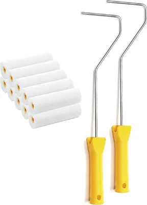 Produktbild von Farbroller Set, 10 x Farbrollen 10 cm + 2 Farbrollenbügel