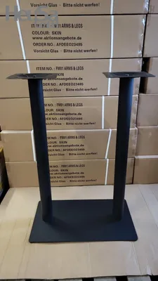 Produktbild von Tischgestell schwarz 97 cm 20Kg Tischfuß doppel schwarz lackiert Stahl Gestell rechteckiger Fuß, 'Bonn'