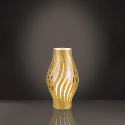 Immagine prodotto di Lampada Da Tavolo Moderna 1 Luce Helios In Polilux Oro H32  Italy