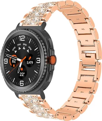 Produktbild von s Edelstahl Armband mit Diamant Design Rose Gold für Samsung Galaxy Watch 8 / 8 Classic