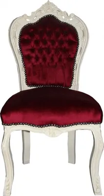 Produktbild von Casa Padrino Barock Esszimmer Stuhl Bordeauxrot / Creme Antik Look
