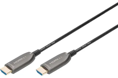 Imagen del producto de DIGITUS AK-330126-100-S: Cable híbrido de fibra óptica HDMI DIGITUS, resolución UHD 8K, 10 metros