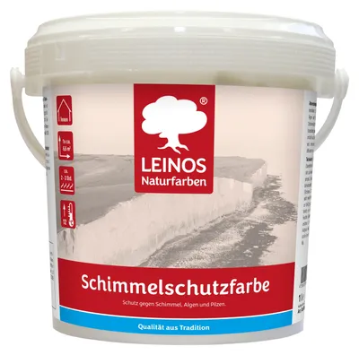 Produktbild von LEINOS Schimmelschutzfarbe 1 l für Wände innen, bei Schimmelbefall