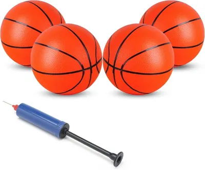 Imagen del producto de Conjunto de mini baloncesto, 4 unidades, 16 cm, para niños y adultos