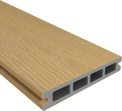 Produktbild von Konsta WPC Terrassendiele Nativo Eco Eiche hellbraun 22,5 x 140 x 3000 mm
