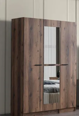 Produktbild von Kleiderschrank Schlafzimmer Moderne Möbel Braun Holz Luxus Design