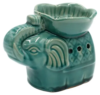 Immagine prodotto di Dekohelden24: Lampada profumata a forma di elefante, colore turchese / Lampada aromatica / Candela profumata / Lampada profumata, taglia L