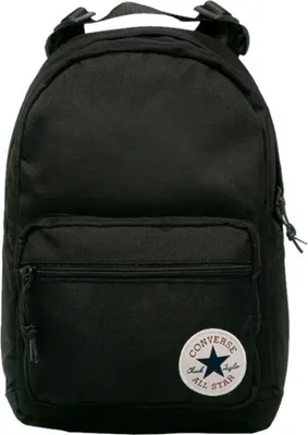 A black Converse backpack is shown against a white background.