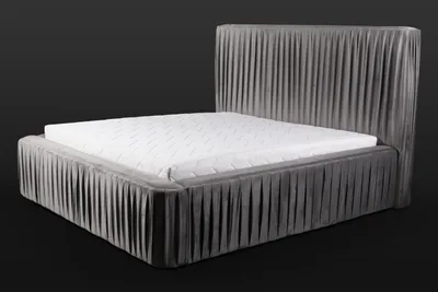 Obrázek produktu pro Šedá dvoulůžková ložnice Dřevěný nábytek Design elegantní látka klasický nábytek
