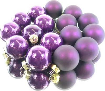 Produktbild von Christbaum-Mini-Kugeln Feige Ø 3,5 cm aus Glas - 16er Set