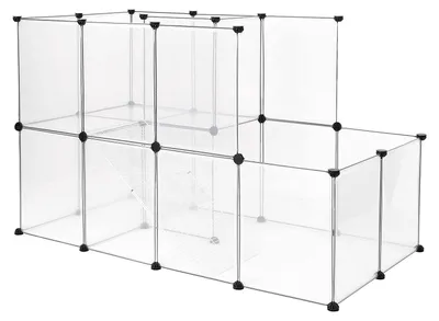 Obrázok produktu pre Klietka pre hlodavce – vnútorný priestor – 145 x 73 x 93 cm – plast – priehľadná