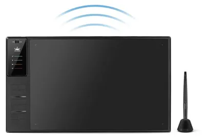 Produktbild von HUION WH1409 Bluetooth Grafiktablett 13.8x8.6 inch großes Zeichentablett zum Zeichnen Gestalten Arbeiten mit Mac PC und Mobilgeräten