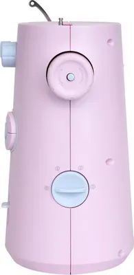 Obrázek produktu pro Mini šicí stroj FHSM-398 – elektrický, přenosný – 5 druhů stehů – LED osvětlení – dvojitá nit – nožní pedál – růžový – zástrčka EU