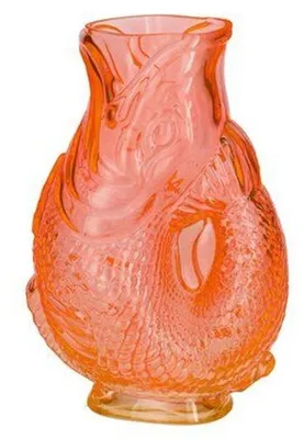 Obrázok produktu pre Dekoratívna váza Jacquard, tvar ryby, oranžová, 24 cm