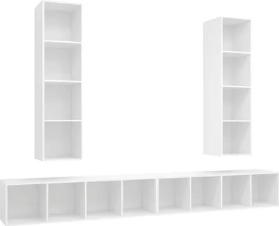 Produktbild von vidaXL TV-Wandschränke 4 Stk. Weiß Holzwerkstoff