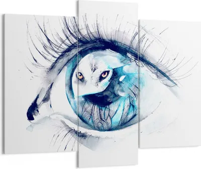 Produktbild von Bild auf Leinwand - Leinwandbild - Wildnis fantasie Augapfel illustration - 130x100cm - Wand Bild - Wanddeko - Leinwanddruck - Bilder - Kunstdruck - Leinwand bilder - Wandkunst - CB130x100-3098
