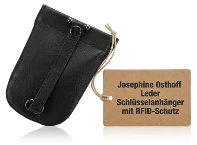 Produktbild von Josephine Osthoff Schlüsseltasche Schlüsselglocke echt Leder Damen gross Schlüsseletui Herren Schlüsselmappe RFID-Schutz (968)
