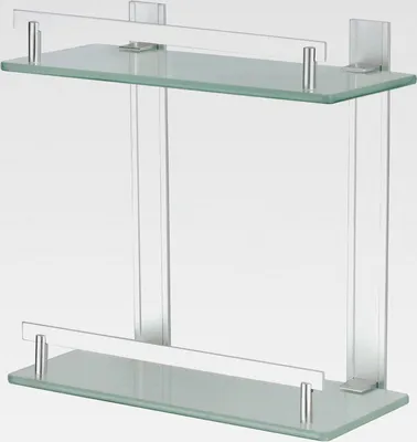 Produktbild von Bad Regal Tabarca Eckregal Duschregal aus Aluminium und Glas - kleben und Bohren
