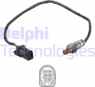 Produktbild von DELPHI Lambdasonde für VW Polo Schrägheck (6R1, 6C1) Beheizt 540mm ES21153-12B1