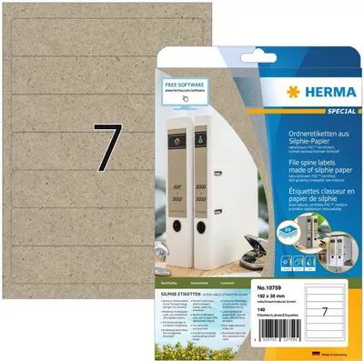 Obrázek produktu pro Herma HERMA 10759 samolepicí etiketa Obdélník Permanentní hnědá 140 ks
