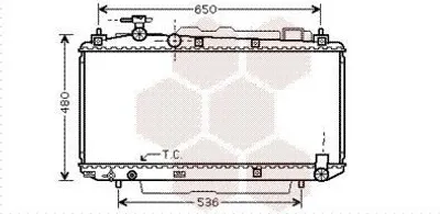 Produktbild von VAN WEZEL 53002299 Kühler Wasserkühler Motorkühler für TOYOTA RAV 4 II (CLA2, XA2, ZCA2, ACA2)